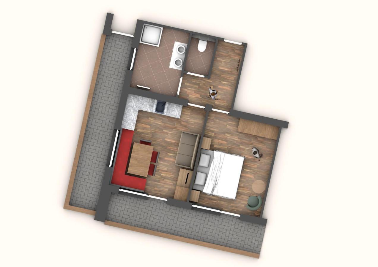 ザーファウスHaus Raetiaアパートメント 部屋 写真